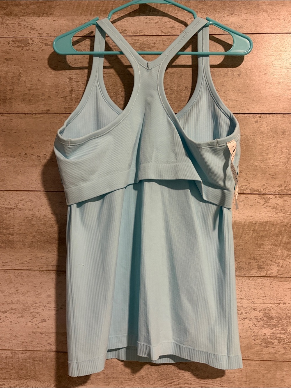 New Lululemon Light Blue Ribbed Racerback Tank Top - Picture 6 of 6